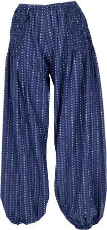 Guru-Shop Relaxhose Luftige Muckhose, Boho Pluderhose,