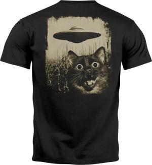 Neverless Print-Shirt Herren T-Shirt Backprint UFO