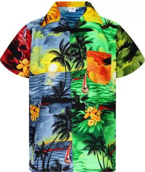 King Kameha Hawaiihemd Surf Funky Hawaii-Hemd