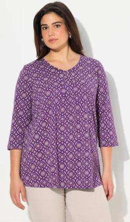 Ulla Popken T-Shirt Shirt A-Linie Zierfalten