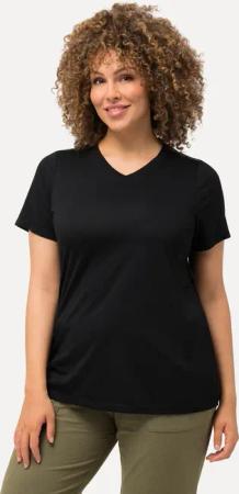 Ulla Popken T-Shirt Funktionsshirt antibakteriell V-Ausschnitt