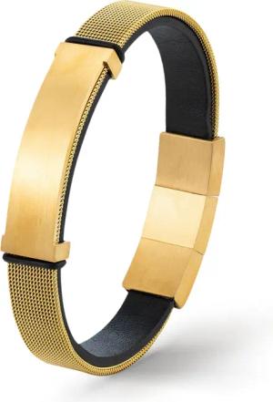 UNIQAL.de Goldarmband Gold Lederarmband Herren "SANTIAGO"