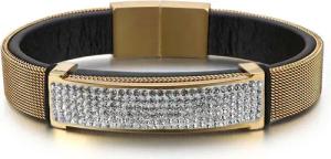 UNIQAL.de Goldarmband Gold Lederarmband Herren "SANTIAGO"