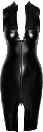 Noir Handmade Midikleid halblanges Kleid in