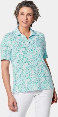 GOLDNER Poloshirt Pikee-Druckpoloshirt