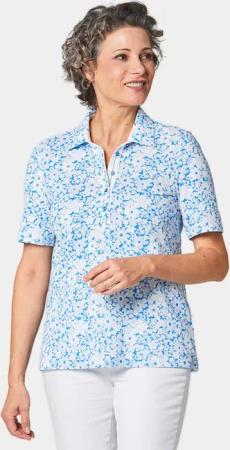 GOLDNER Poloshirt Pikee-Druckpoloshirt