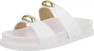 Ital-Design Bequeme Damen-Sandalen mit goldenen Details