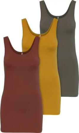 ONLY Tanktop Live Love (3-tlg) Lange