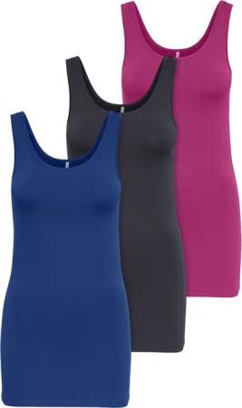 ONLY Tanktop Live Love (3-tlg) Lange