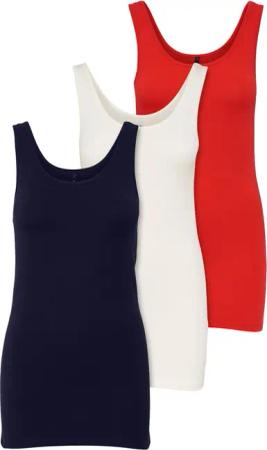 ONLY Tanktop Live Love (3-tlg) Lange