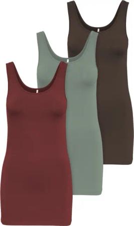 ONLY Tanktop Live Love (3-tlg) Lange
