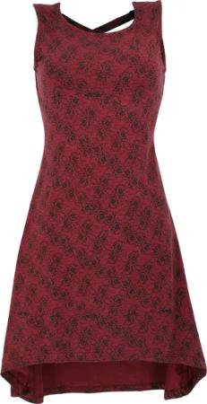 Guru-Shop Midikleid Minikleid mit Riemchenrücken aus