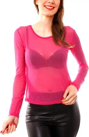 Muse T-Shirt Mesh-Shirt Langarm transparent 8032