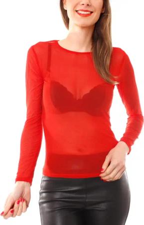 Muse T-Shirt Mesh-Shirt Langarm transparent 8032