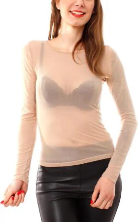 Muse T-Shirt Mesh-Shirt Langarm transparent 8032
