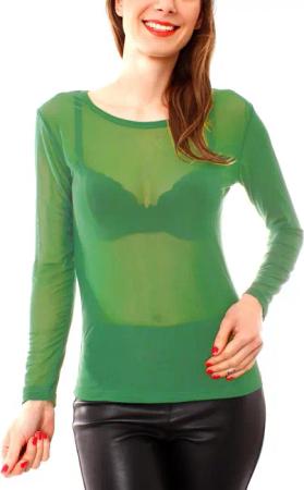 Muse T-Shirt Mesh-Shirt Langarm transparent 8032