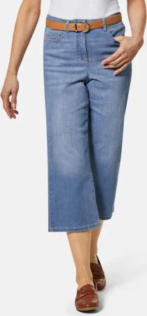 GOLDNER Stoffhose Bequeme Culotte in verkürzter