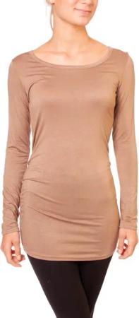 Muse Rundhalsshirt Basic Langarm Longshirt Skinny