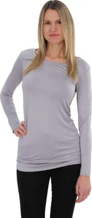 Muse Rundhalsshirt Basic Langarm Longshirt Skinny