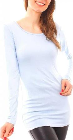 Muse Rundhalsshirt Basic Langarm Longshirt Skinny