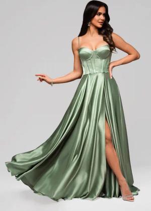 OMBRE Abendkleid Abendkleid im Satin-Look mit