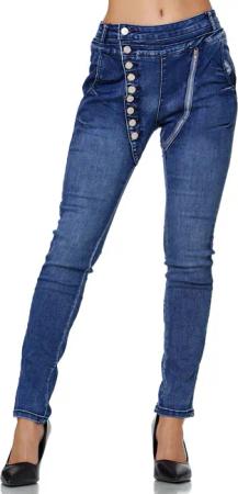 Elara Boyfriend-Jeans Elara Damen Baggy Jeans