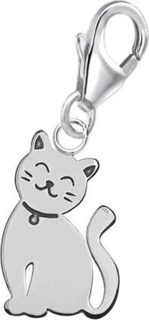 Goldene Hufeisen Charm-Einhänger kleine Katze Karabiner