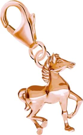 Goldene Hufeisen Charm-Einhänger Pferd Karabiner Charm