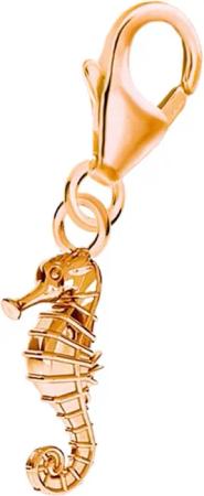 Goldene Hufeisen Charm-Einhänger Seepferd Karabiner Charm