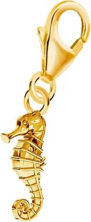 Goldene Hufeisen Charm-Einhänger Seepferd Karabiner Charm