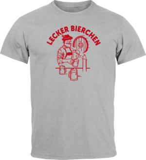 MoonWorks Print-Shirt Herren T-Shirt Lecker Bierchen