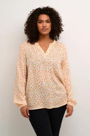 KAFFE Curve Langarmbluse Langarm-Bluse KCjalu Große
