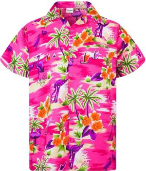 King Kameha Hawaiihemd Flamingos Funky Hawaii-Hemd