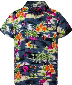 King Kameha Hawaiihemd Flamingos Funky Hawaii-Hemd