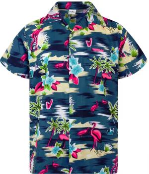 King Kameha Hawaiihemd Flamingos Funky Hawaii-Hemd