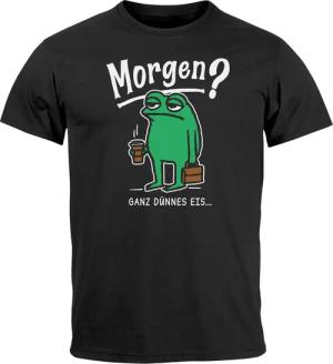 MoonWorks Print-Shirt Herren T-Shirt Frosch Spruch