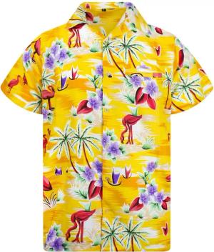 King Kameha Hawaiihemd Flamingos Funky Hawaii-Hemd