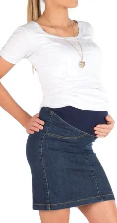 YESET Umstandsrock Umstandsrock Midi Rock Jeansrock