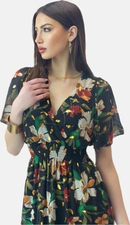 Elara Sommerkleid Elara Damen Sommerblumenkleid (1-tlg)