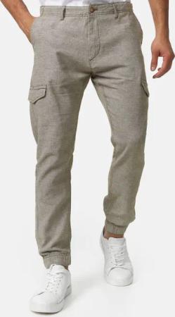 Indicode Leinenhose Booth mit 6 Taschen,
