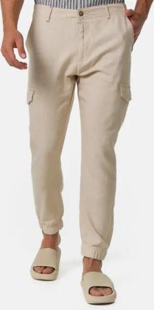 Indicode Leinenhose Booth mit 6 Taschen,