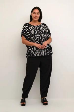 KAFFE Curve Kurzarmbluse Kurzarm-Bluse KCami Große