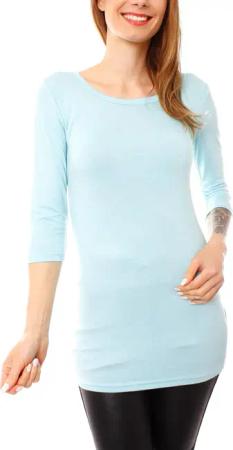 Muse Rundhalsshirt Basic 3/4 Arm Longshirt