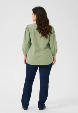 KAFFE Curve Langarmbluse Langarm-Bluse KCjolana Große