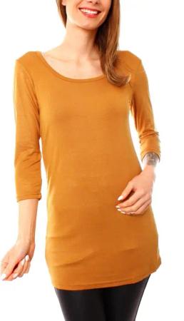 Muse Rundhalsshirt Basic 3/4 Arm Longshirt