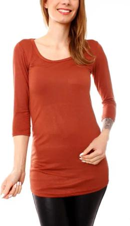Muse Rundhalsshirt Basic 3/4 Arm Longshirt