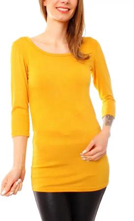Muse Rundhalsshirt Basic 3/4 Arm Longshirt
