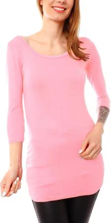 Muse Rundhalsshirt Basic 3/4 Arm Longshirt