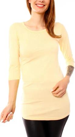 Muse Rundhalsshirt Basic 3/4 Arm Longshirt