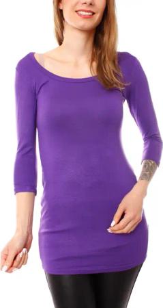 Muse Rundhalsshirt Basic 3/4 Arm Longshirt